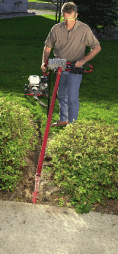 Little Beaver horizontal boring unit drilling under sidewalk