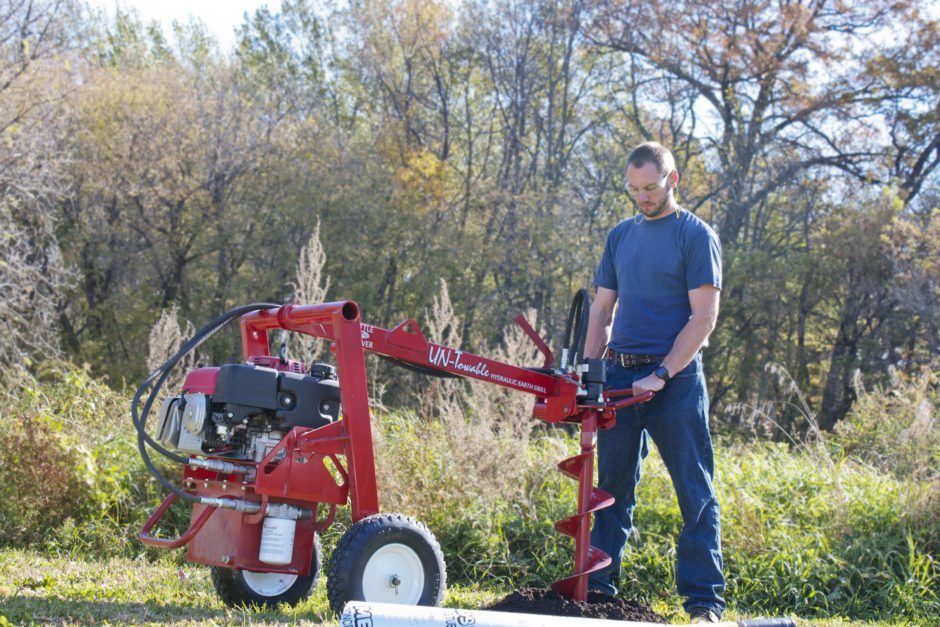 Earth drills are used for a variety of projects